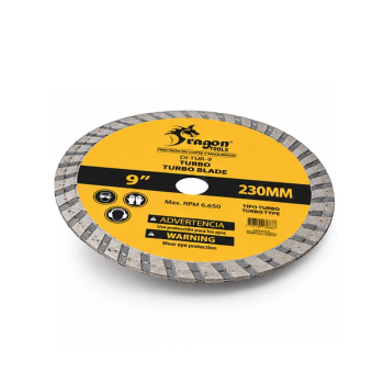 DISCO DIAMANTADO TIPO TURBO PARA CONCRETO 9" (230MM) X 22.23MM