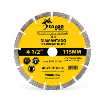 DISCO DIAMANTADO SEGMENTADO PARA CONCRETO 4"-1/2" (115MM)