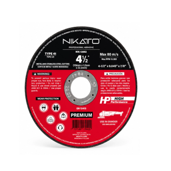 DISCO FINO CORTE METAL & ACERO INOX T41 4-1/2" X 0.045 "X 7/8"