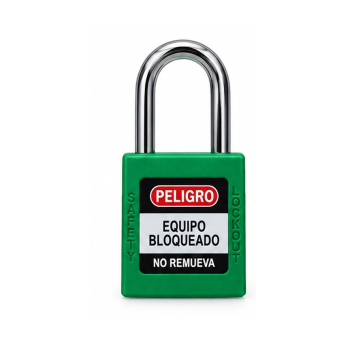 CANDADO LOTO VERDE/ACERO - DP
