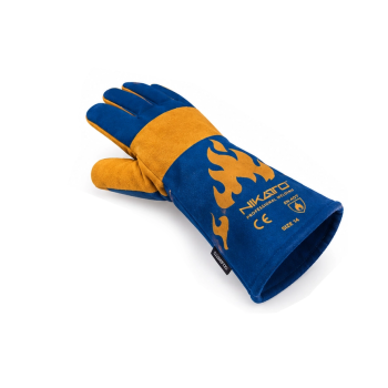 14" GUANTE SOLDADURA INDUSTRIAL AZUL / NARANJA