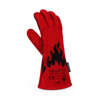 14" GUANTE SOLDADURA INDUSTRIAL ROJO