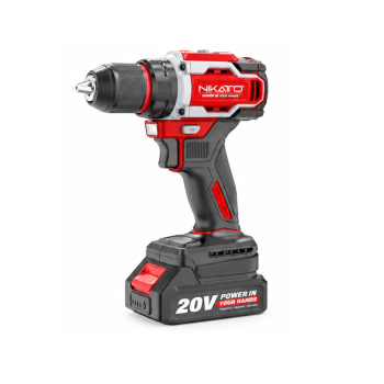 TALADRO INALAMBRICO 1/2" DE 20V ROTACION + INCLUYE 2 BATERIAS, CAJA PLASTICA