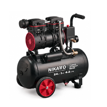 COMPRESOR SILENCIOSO LIBRE DE ACEITE 24L, 1.0 HP, 115PSI, 4.2 CFM, 110 VOLTIOS