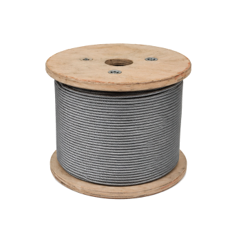 CABLE ALMA DE ACERO GALVANIZADO EN CALIENTE(IWRC) 6X19 X 3/8" ROLLO DE 500 MTS